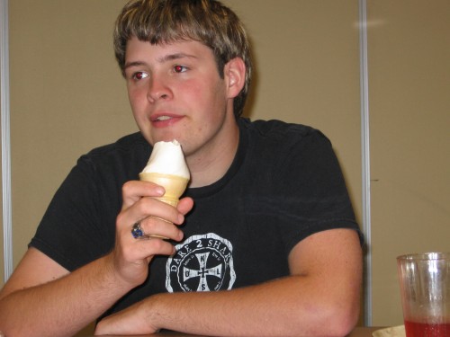 Dan and his Ice Cream; June 2, 2007
